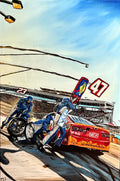 Ricky Stenhouse Jr. & Pit Crew — Original Oil Painting