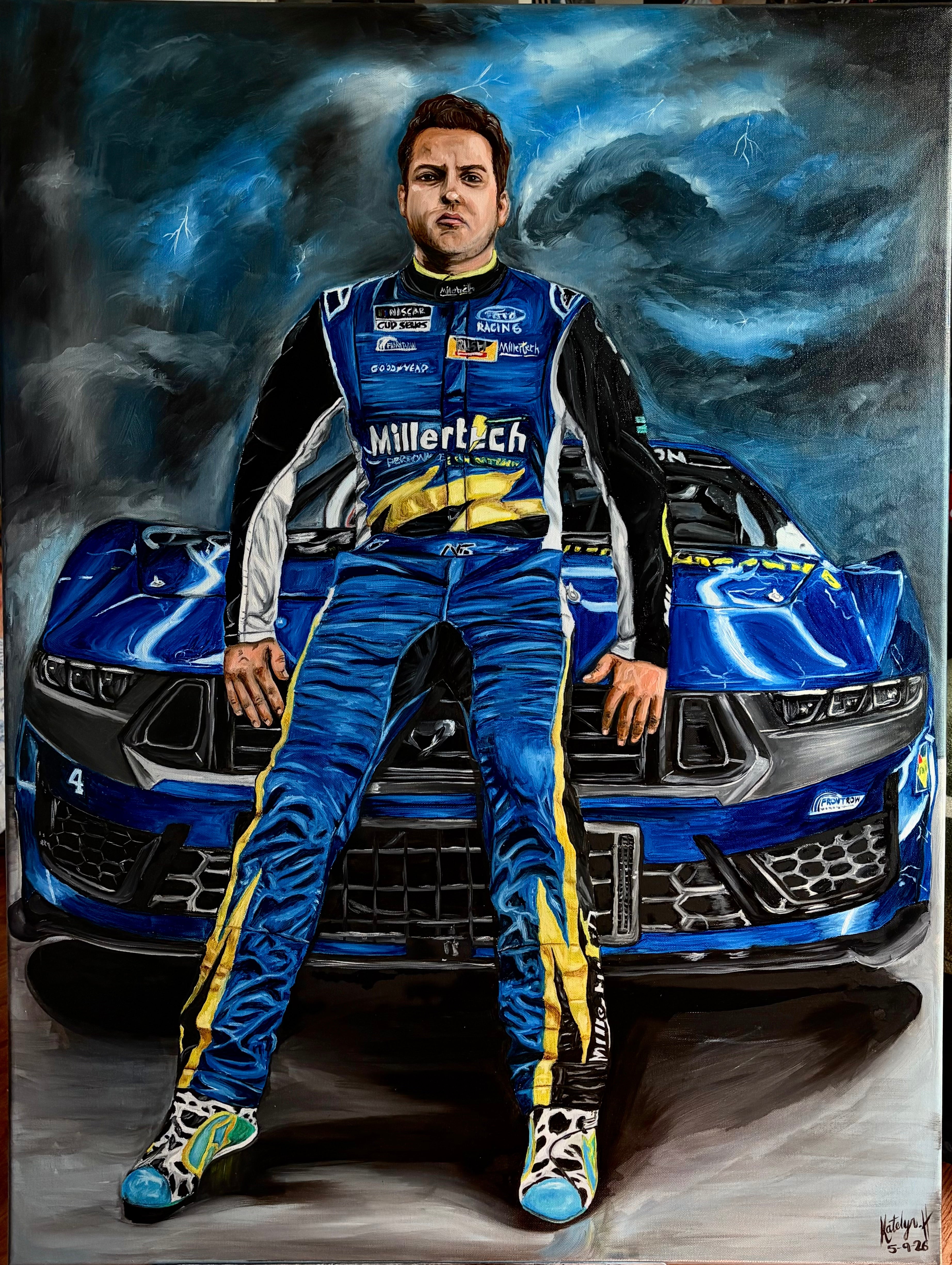 Noah Gragson — MillerTech Original Oil Painting