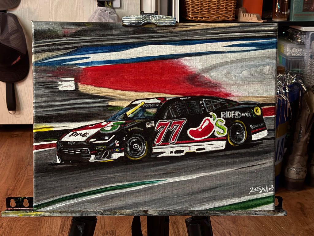 "Intimidente" Carson Hocevar — Original Oil Painting